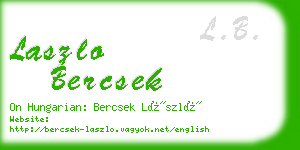 laszlo bercsek business card